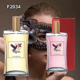 Dupe de parfum F2034 femme - Parfums équivalents, parfums génériques et dupes de parfums en flacon de 100 ml ou 50 ml.